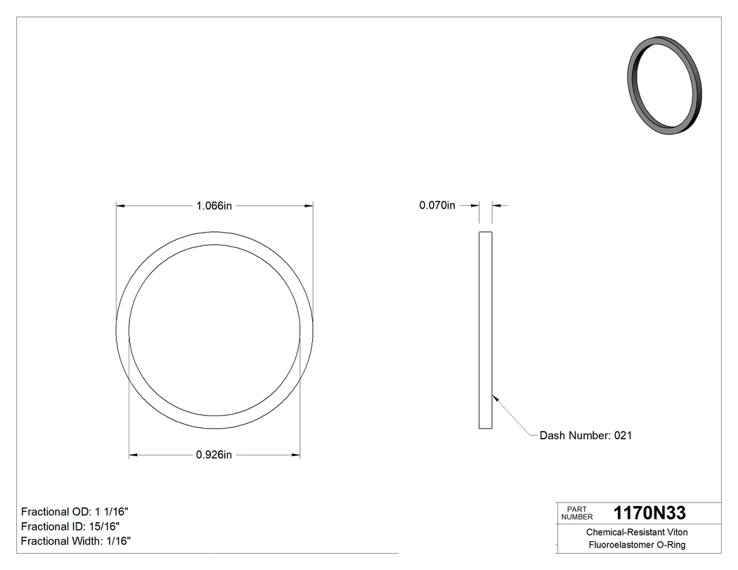 Technical drawing - 1170N33